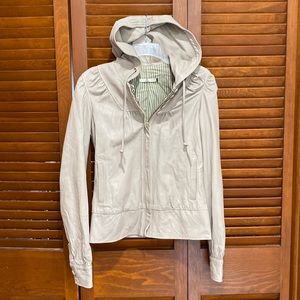 Mike & Chris hooded leather jacket